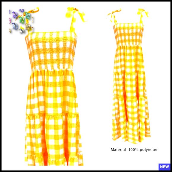 Boho Maxi Dress Summer Spaghetti Strap Square Neck Ruffle Flowy Casual Swing - Picture 6 of 7